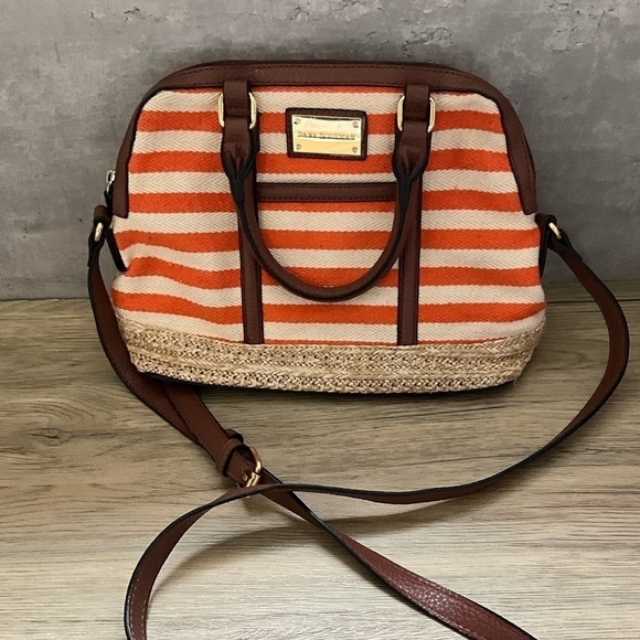 Dana Buchman Striped Cloth Cross Body Purse